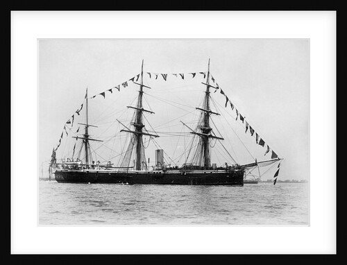 HMS 'Shannon' (1875) at anchor by unknown