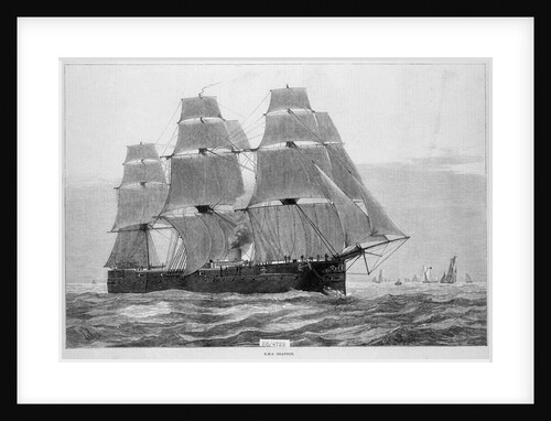 HMS 'Shannon' (1875) under way with full sail by Unknown
