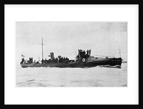 A starboard bow view of Torpedo Boat No. 95 (1894) by Anonymous