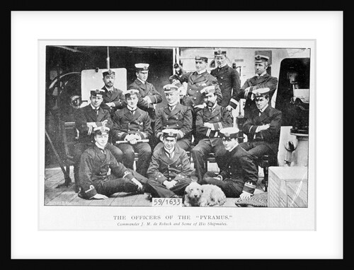 Officers of 3rd class protected cruiser HMS 'Pyramus' (1897) by unknown