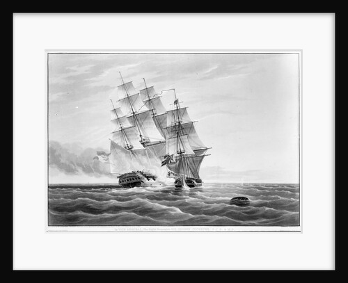 Representing an action with the Spanish Slave frigate 'Velos Passahera' captured by boarding by H.M. Ship 'Primrose' 6th September 1830 by William John Huggins