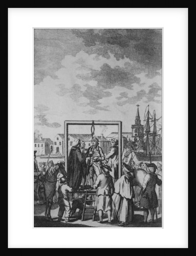 Public hanging of a pirate by unknown