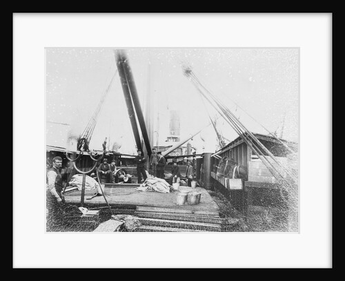 On deck of the 'Cornwall' by unknown