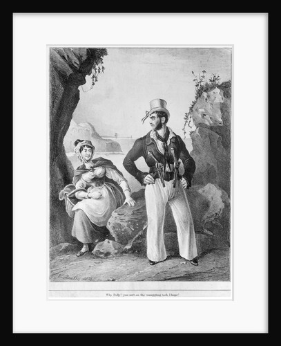 Why Polly! you an't on the smuggling tack, I hope! (Armed sailor addressing lady with a basket) by William Heath