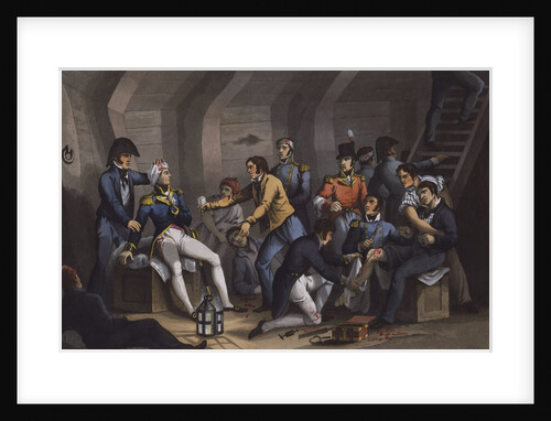 Nelson sits wounded in the cockpit of HMS 'Vanguard' during the Battle of the Nile, 1-3 August 1798 by M. Dubourg