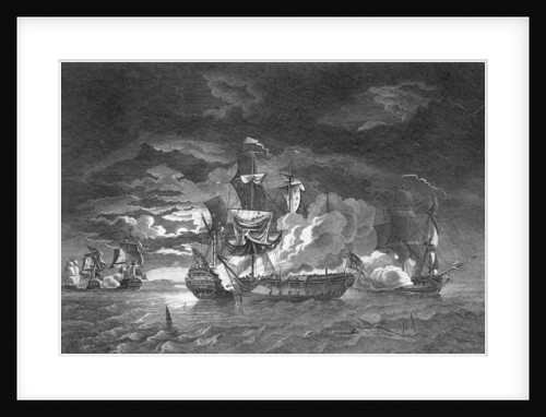 Defence of Captain Pearson in 'Serapis', 23 September 1779 by Robert Dodd