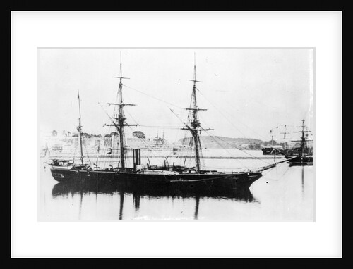 Wooden paddle-wheel sloop 'Salamander' (1832) at anchor by unknown