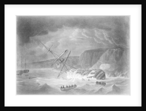 Loss of His Majesty's Ship 'Venerable'... Shipwreck on the Night of the 24th November 1804 on the Rocks in Torbay by John Theophilus Lee