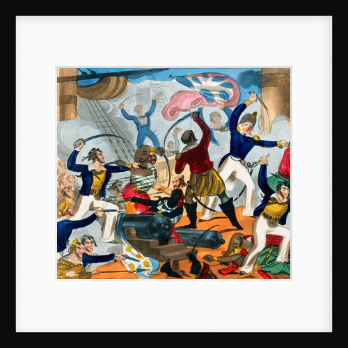 British sailors boarding an Algerine pirate ship (detail) by J. Fairburn