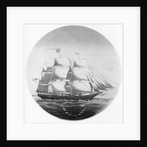 Portrait of the clipper ship 'Shooting Star' by unknown