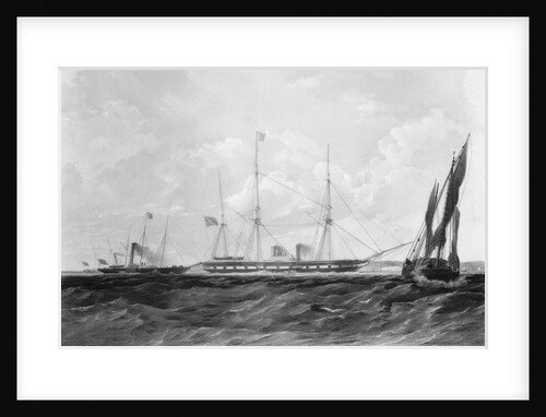 Wooden paddle steamer HMS 'Sidon' (1846) under way by Thomas Goldsworth Dutton