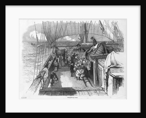 Emigrants on deck by Unknown