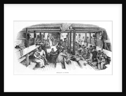 Emigrants at dinner, 1844 by unknown