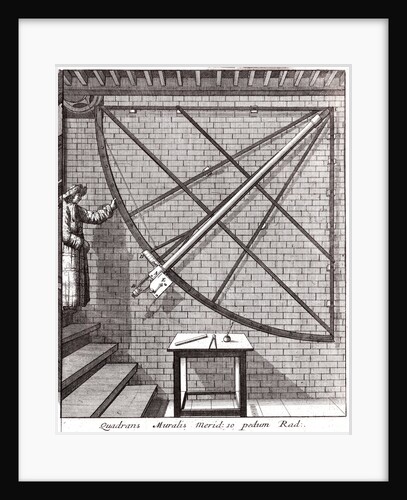 Robert Hooke's 10-foot mural quadrant made for the Royal Observatory by Francis Place