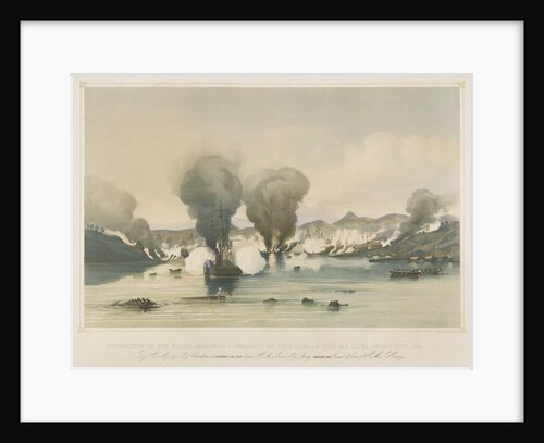 Destruction of the pirate squadron commanded by Chui Apoo, in Byas Bay, China, 1st October 1849 by Edward Cree