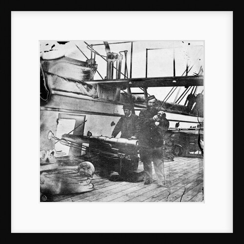 Photograph of gun on truck on 'Narcissus' by Unknown