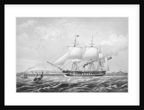 Auxiliary screw-propeller steam frigate HMS 'Arrogant' (1848), 46 guns by Thomas Picken