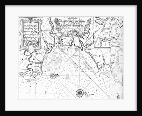 The Thames Estuary from The Sea-Mirrour atlas by Willem Janszoon Blaeu, published in Amsterdam in 1633 by Willem Janszoon Blaeu