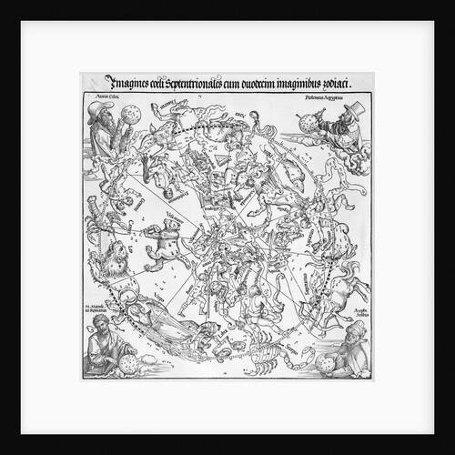 Pair of maps of the Northern and Southern Celestial Hemispheres by Albrecht Dürer