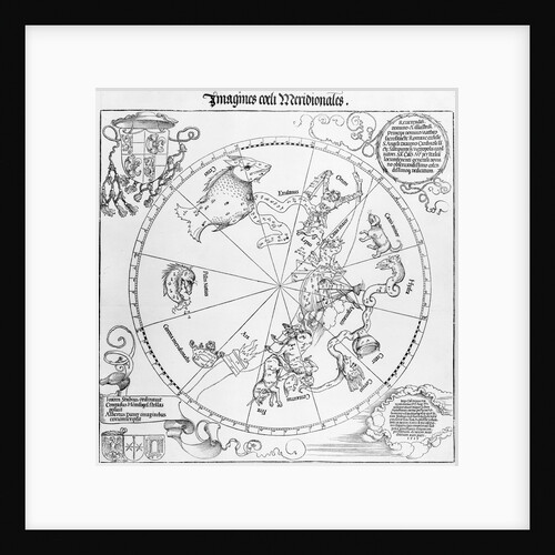 Pair of maps of the Northern and Southern Celestial Hemispheres by Albrecht Dürer