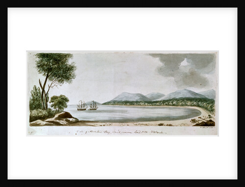View of Adventure Bay, Van Dieman's Land, New Holland by William Webb Ellis