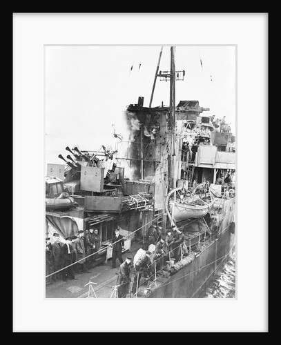 The funnel and bridge area of the destroyer HMS 'Onslow' (1941) by unknown