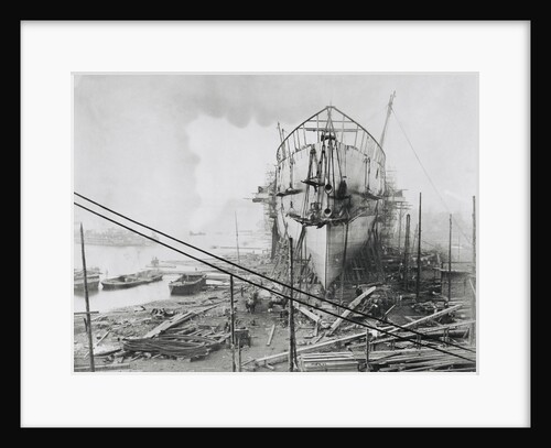 'Great Eastern' under construction at Blackwall, 1858 by Robert Howlett