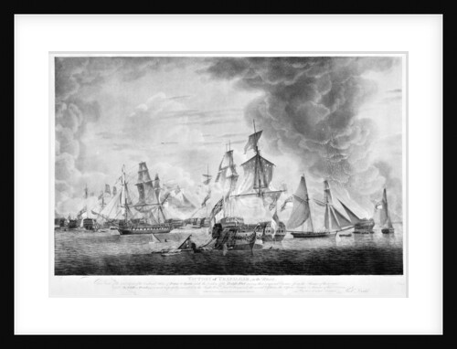 The defeated French and Spanish fleets after the Battle of Trafalgar, 21 October 1805 by Robert Dodd