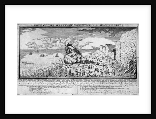 The wreck of the 'Nympha', a Spanish prize by Barrodell Lambert