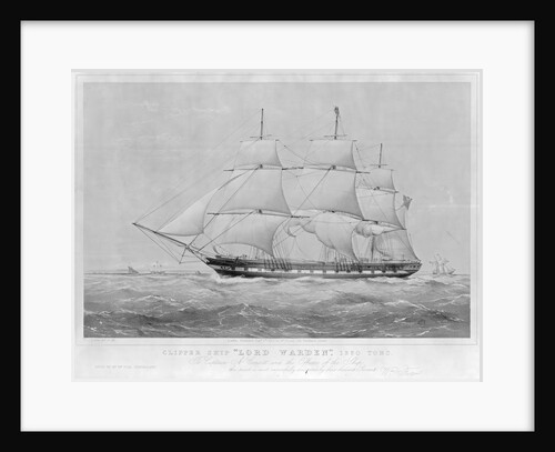 Clipper ship 'Lord Warden' 1350 Tons by Thomas Goldsworth Dutton