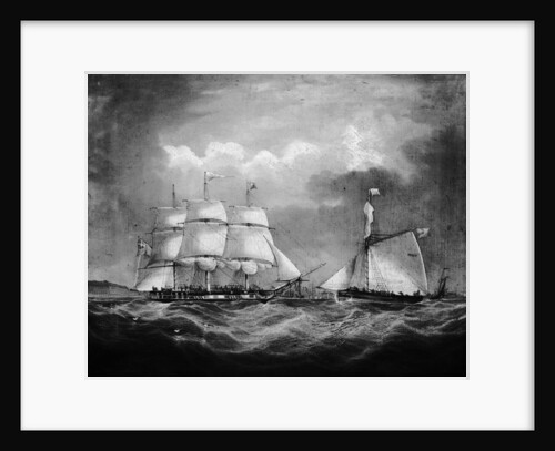 The barque 'Iris' at sea by Thomas Buttersworth