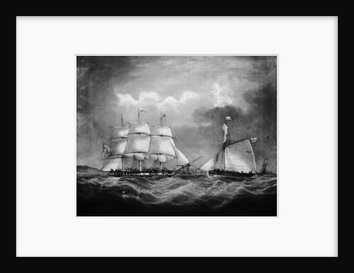The barque 'Iris' at sea by Thomas Buttersworth