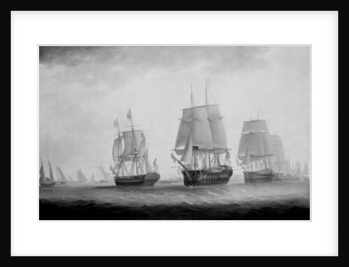 George III in HMS 'Southampton' reviewing the fleet off Plymouth, 18 August 1789 by William Elliott
