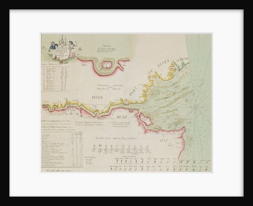 Chart of the River Thames and Estuary, 1790 by Richard Stanier