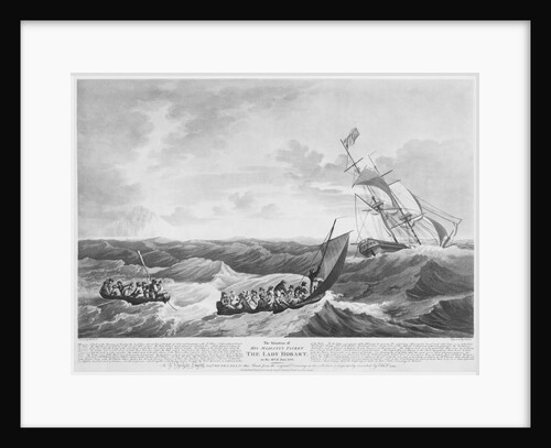 The situation of His Majesty's Packet 'The Lady Hobart' on 28 June 1803 by John Thomas Serres