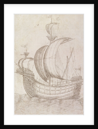 A ship under sail by Unknown