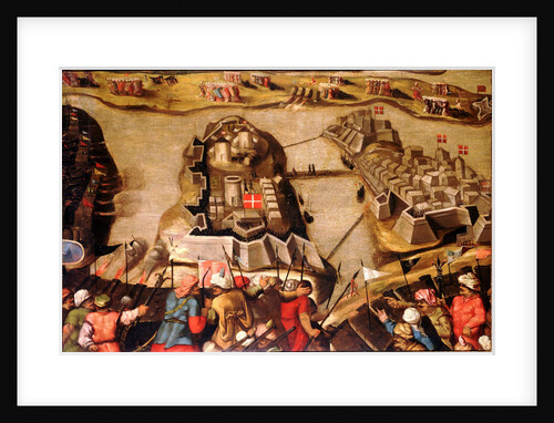 The Siege of Malta: Siege and bombardment of St Michael, 28 June 1565 by Matteo Perez d'Aleccio
