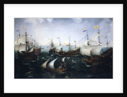 Heemskerk's defeat of the Spaniards at Gibraltar, 25 April 1607 by Cornelis Claesz van Wieringen