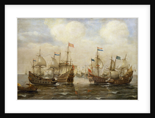 An engagement between the Spanish and the Dutch, circa 1630 by Cornelisz Verbeecq