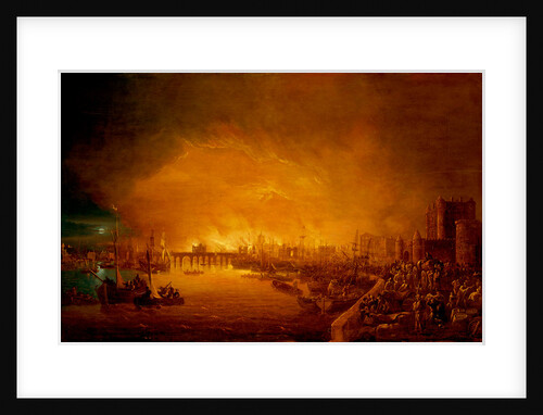 The Fire of London, September 1666 by British School