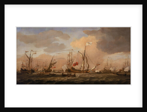 HMY 'Mary' Arriving with Princess Mary at Gravesend in a fresh breeze, 12 February 1689 by Willem Van de Velde the Younger