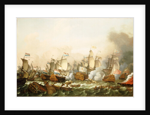 The Battle of Barfleur, 19 May 1692 by Ludolf Bakhuizen