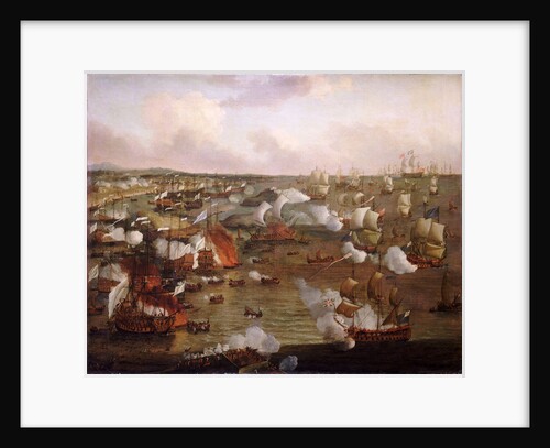 The burning of French ships at the Battle of La Hogue, 23 May 1692 by Willem Van de Velde the Younger