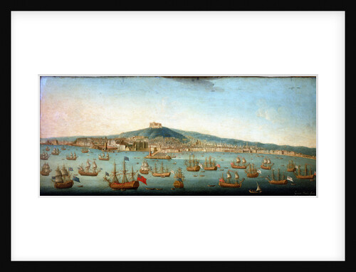 View of the bay of Naples with Admiral Byng's fleet at Anchor, 1 August 1718 by Gaspar Butler