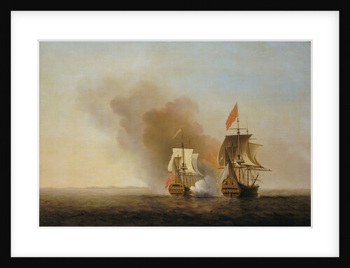 The capture of 'Nuestra Senora de Cavadonga' by Samuel Scott