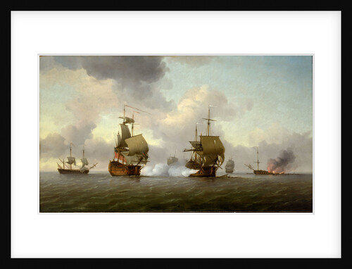 The capture of the 'Glorioso', 8 October 1747 by Charles Brooking