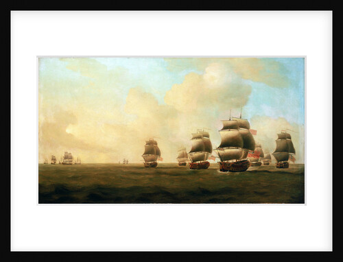 Beginning of Knowles' action off Havana, 1 October 1748 by Samuel Scott