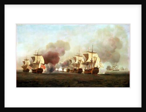 End of Knowles' action off Havana, 1 October 1748 by Samuel Scott