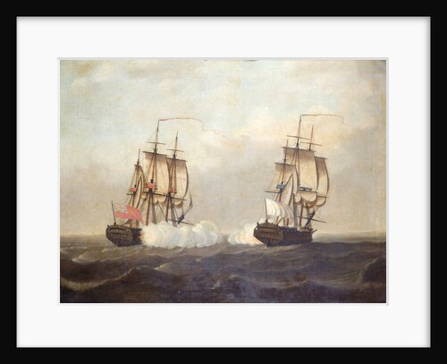 The 'Pitt' engaging the 'St Louis', 29 September 1758 by Lawson Dunn