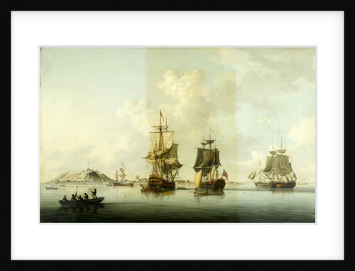 Attack on Goree, 29 December 1758: Ships at Anchor after the Action by Dominic Serres the Elder